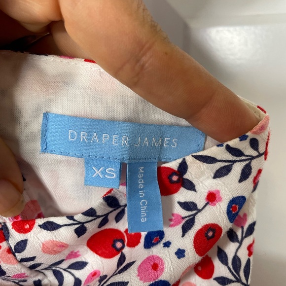 Draper James Floral Sundress XS Cotton Ruffle Strap Summer Dress - Picture 4 of 8